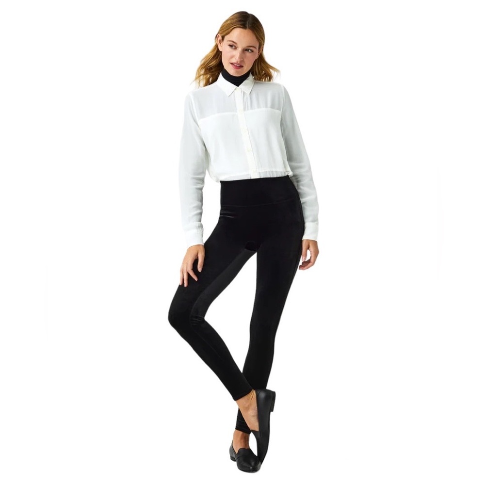 Spanx Black Velvet Leggings